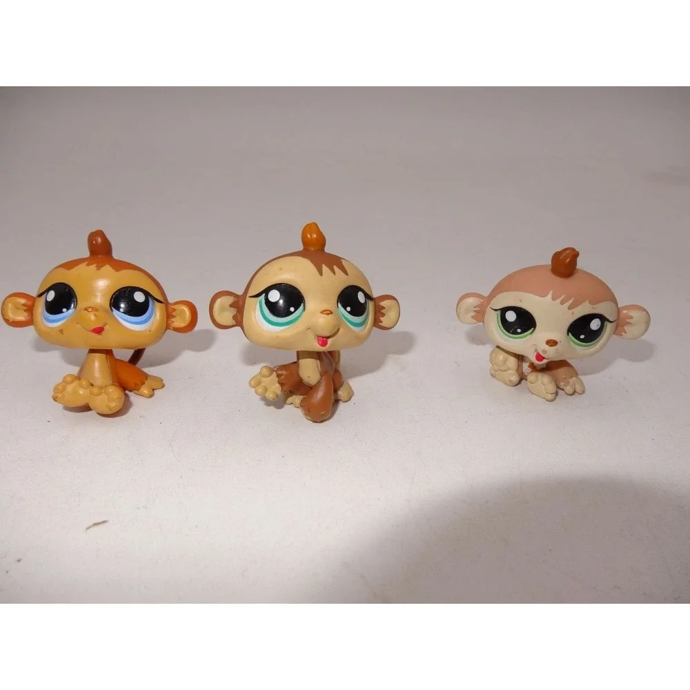 Littlest Pet Shop LPS Monkey‎ Petriplets Swing Set #1551 #1552 #1553 Bananas